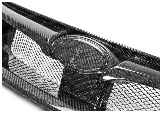 Seibon STI-Style Carbon Fiber Front Grille for 2011-2014 Subaru WRX/STi (Mesh not Included)