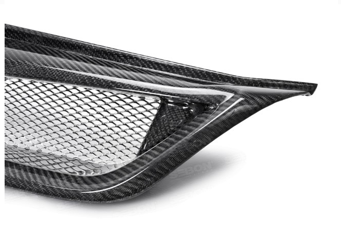 Seibon STI-Style Carbon Fiber Front Grille for 2011-2014 Subaru WRX/STi (Mesh not Included)