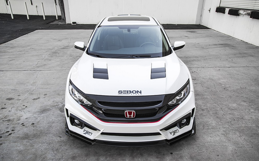 Seibon TS-Style Carbon Fiber Hood 2016-2021 Honda Civic