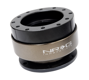 NRG Gen 2.0 Black/Titanium Ring Steering Wheel Quick Release (SFI SPEC 42.1 certified)