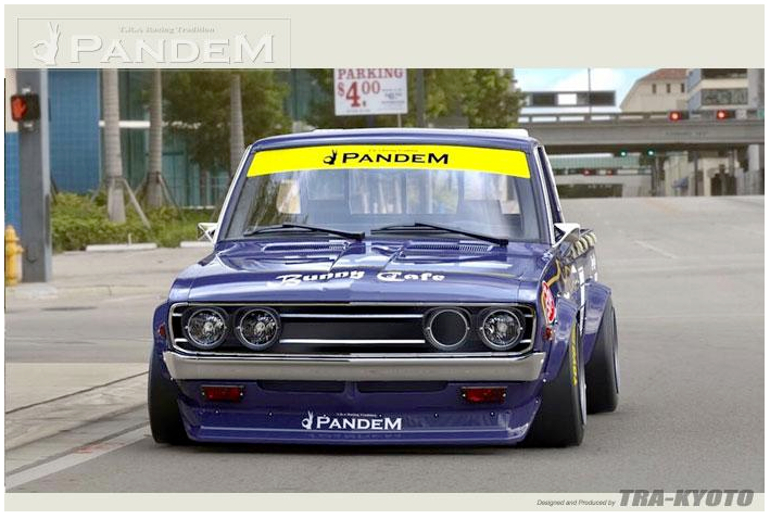 Pandem Front Lip & Over Fender Aero Kit 1972-1979 Datsun 620 Pickup