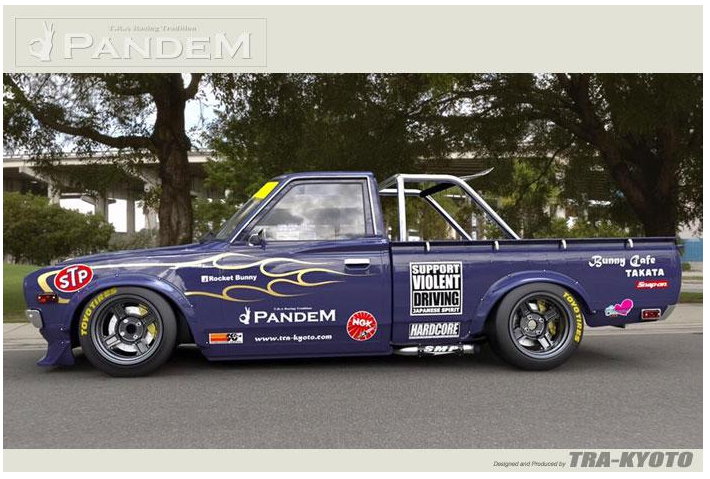 Pandem Front Lip & Over Fender Aero Kit 1972-1979 Datsun 620 Pickup