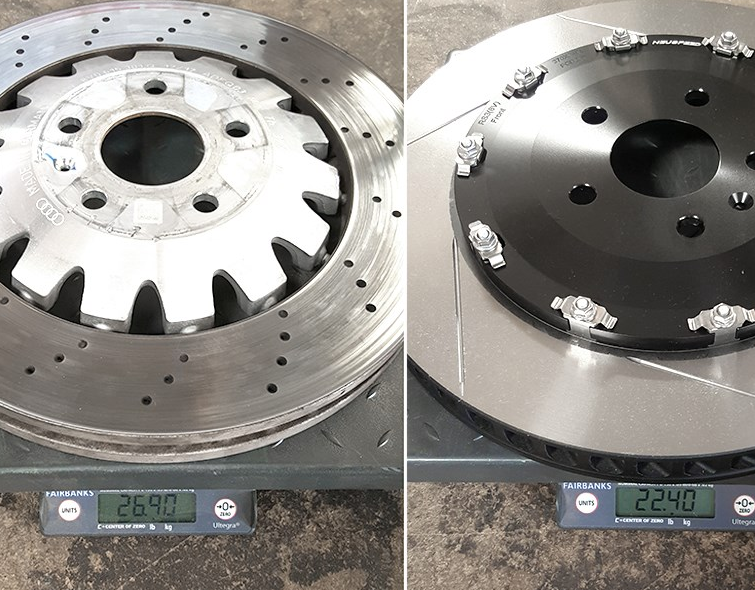 NEUSPEED 2-Piece Floating Brake Rotors | Front 370mm Slotted • RS 3 8V/8V.2 (Audi RS3 8V/8V.2 Sedan Only)