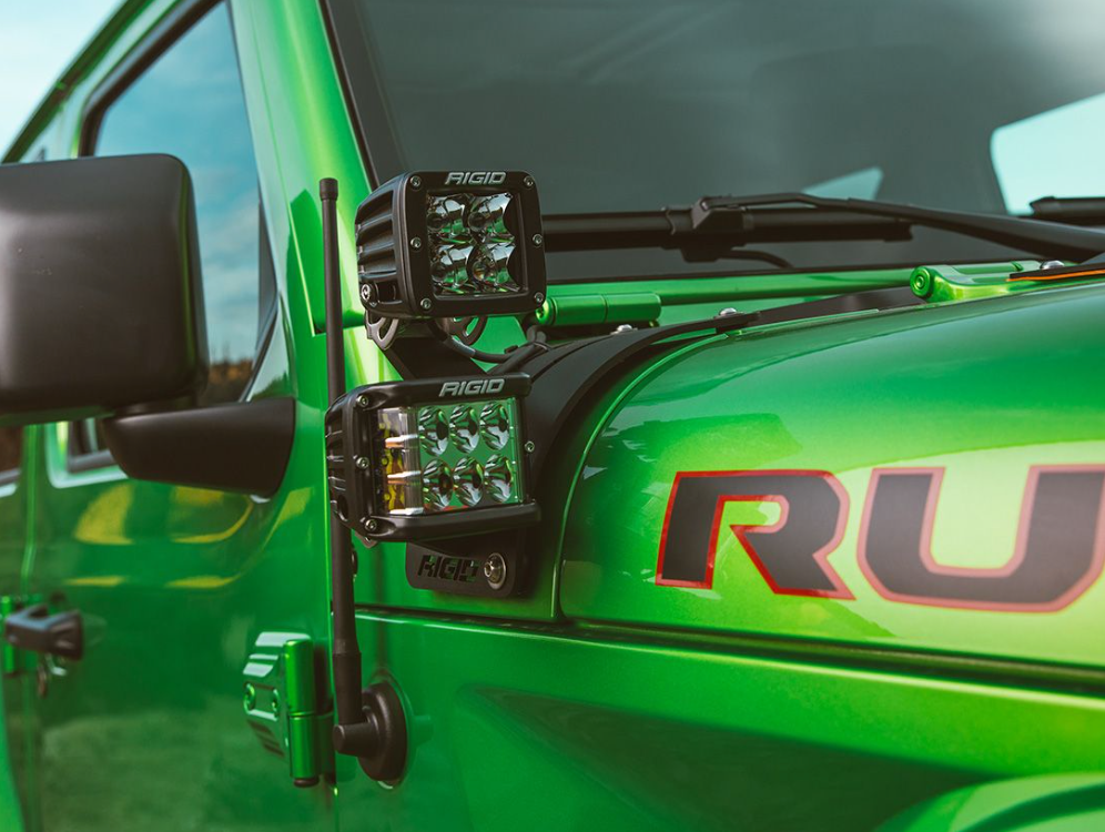 Rigid Industries 2018-2019 Jeep Wrangler JL Cowl Mount Short Standoff Kit