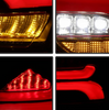 2015-2017 Ford Focus 5Dr Hatchback LED Tail Lights - Red Clear
