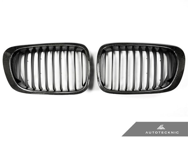 AutoTecknic Replacement Carbon Fiber Front Grilles BMW E46 Coupe | 3 Series (pre-facelift) including M3