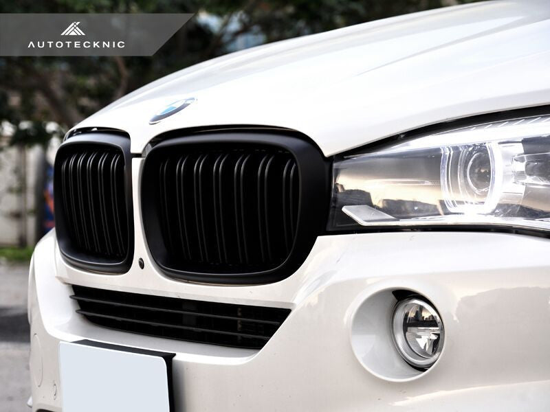 Autotecknic Replacement Dual-Slats Stealth Black Front Grilles BMW F15 X5 | F16 X6