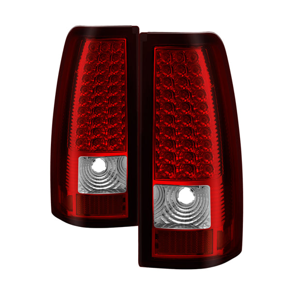 Xtune Chevy Silverado 1500/2500/3500 1999-2002 LED Tail Lights Red Clear