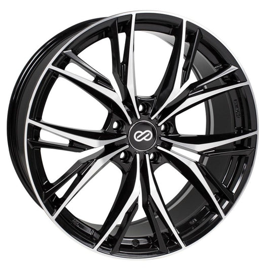 Enkei ONX 18x8 5x108 40mm Offset 72.6mm Bore Black Machined Wheel
