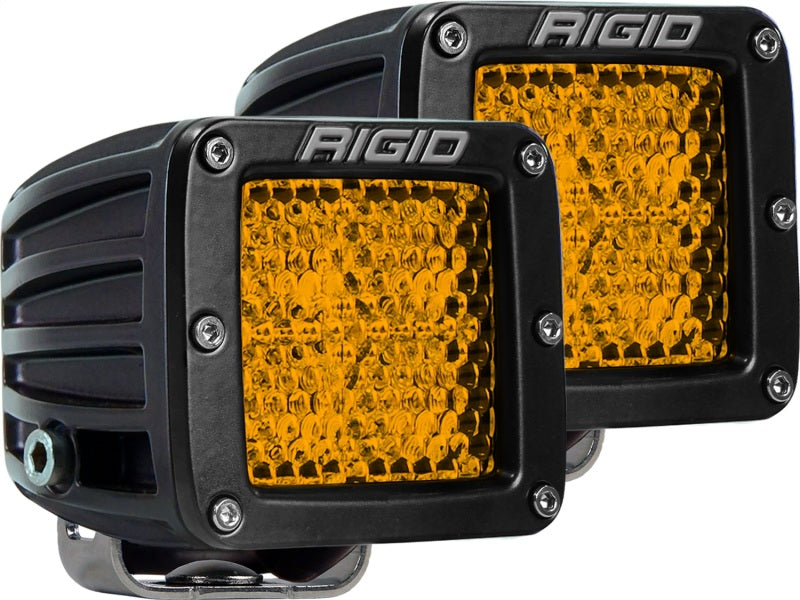 Rigid Industries D-Series - Diffused Rear Facing High/Low - Amber - Pair