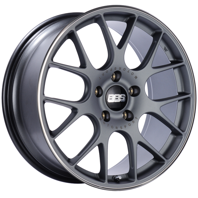 BBS CH-R 20x9 5x130 ET49 CB71.6 Satin Titanium Polished Rim Protector Wheel