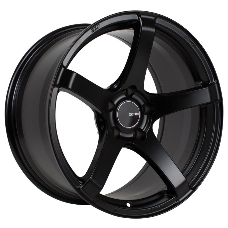 Enkei Kojin 18x8.5 35mm Offset 5x120 Bolt Pattern 72.6mm Bore Dia Matte Black Wheel