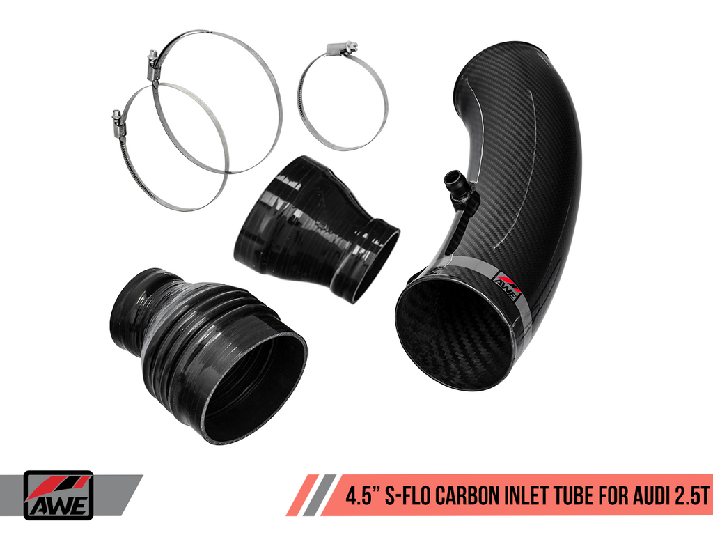 AWE Tuning 4.5" S-FLO Carbon Inlet Tube for Audi RS 3 / TT RS
