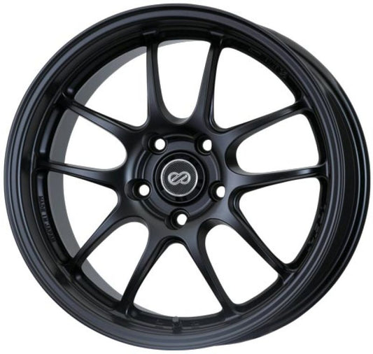 17x9.0 Enkei PF01SS, 5x114.3 60mm Offset 75mm Bore Diameter Matte Black Wheel