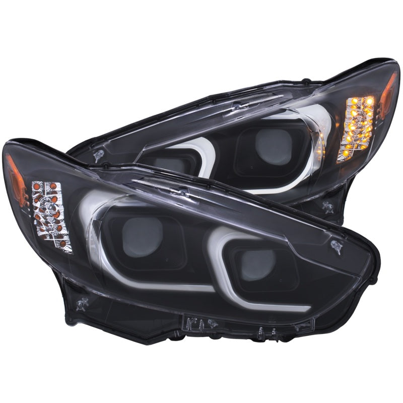 2014-2014 MAZDA 6 PROJECTOR LED PLANK STYLE HEADLIGHTS BLACK W/ AMBER