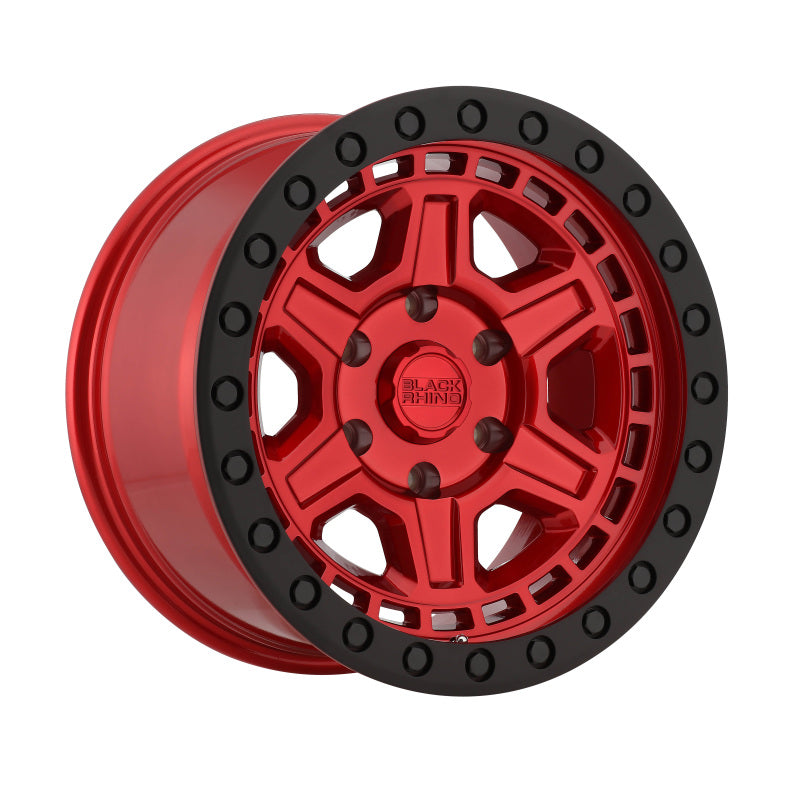 Black Rhino Reno 18x9.5 5x127 ET00 CB 71.6 Candy Red w/Black Lip Edge & Black Bolts Wheel