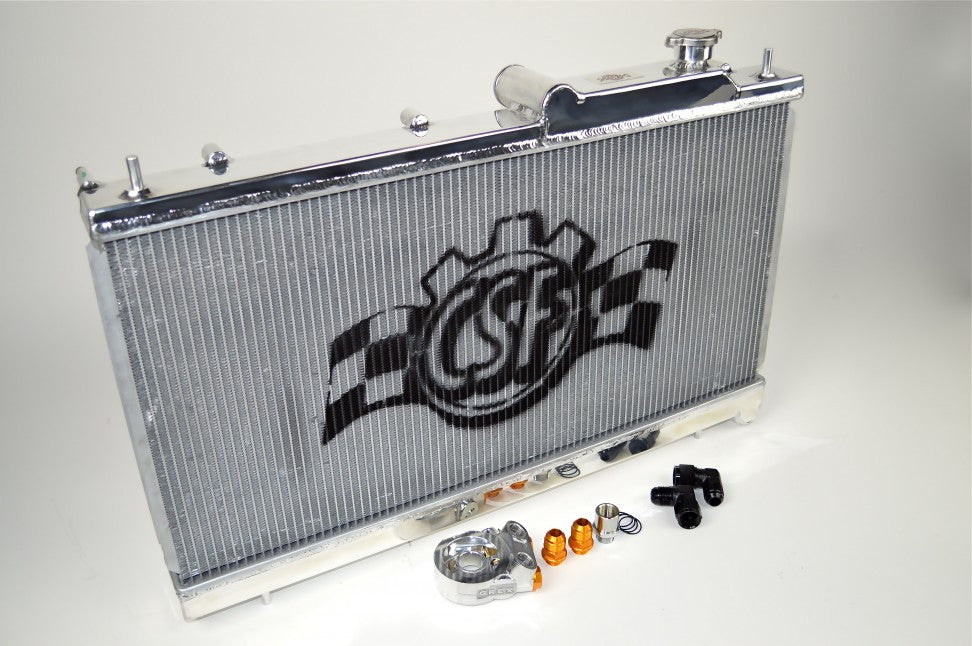 Srf Radiators CSF Radiators “O” Series All Aluminum Race-Spec Radiators w/ Built in ...