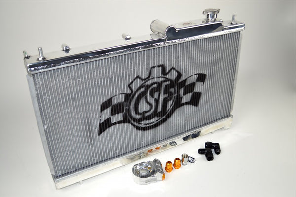 CSF Radiators “O” Series All Aluminum Race-Spec Radiators w/ Built in Oil Coolers 2002-2007 Subaru STI/WRX