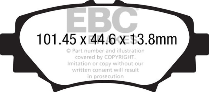 EBC 14+ Mazda 3 2.0 (Japan Build) Ultimax2 Rear Brake Pads