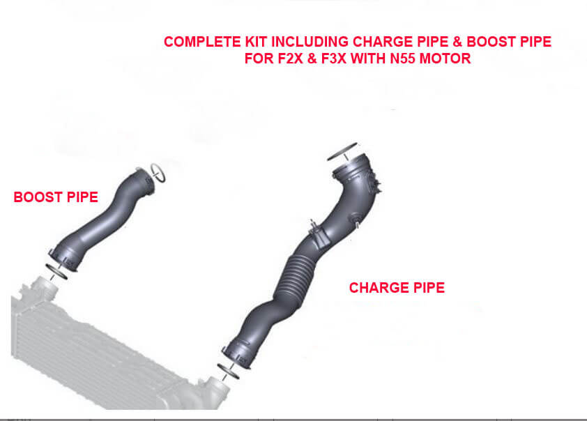 Racing Dynamics Charge Pipe & Boost Pipe kit BMW F2X, F3X, M135i, M235i, 335i, 435i with N55 engine