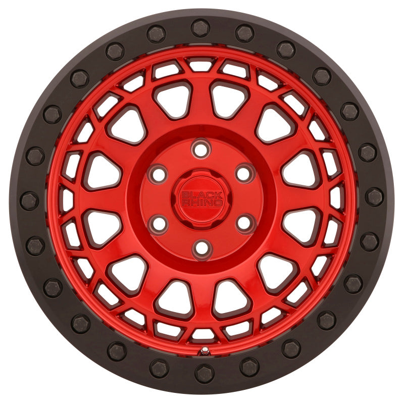 Black Rhino Primm Beadlock 17x8.5 8x165 ET-38 CB 125.1 Candy Red w/Black Ring & Black Bolts Wheel