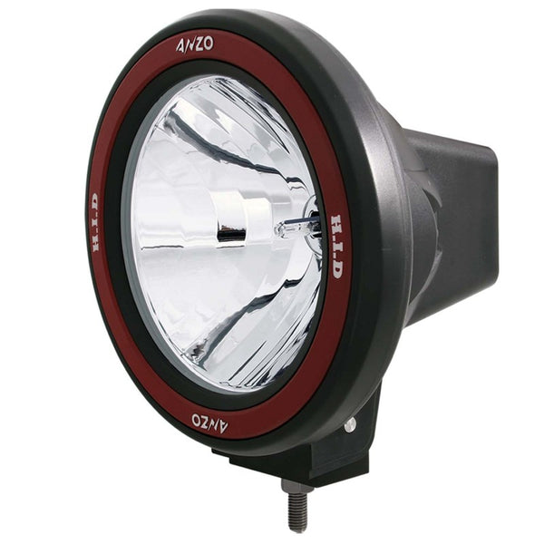 ANZO Hid Off Road Light Universal 7in HID Off Road Fog Lamp w/ AnzoUSA Red bezel