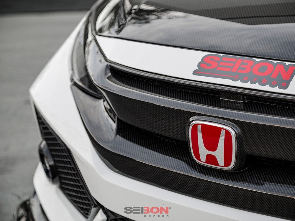 Seibon OEM-Style Carbon Fiber Front Grille for 2016-2018 Honda Civic