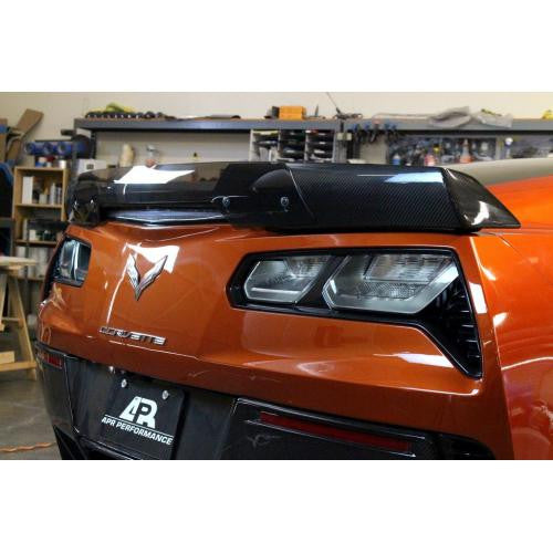 APR Carbon Fiber Rear Deck Spoiler 2015-up Chevrolet Corvette C7 Z06 Track Pack With APR Wickerbill