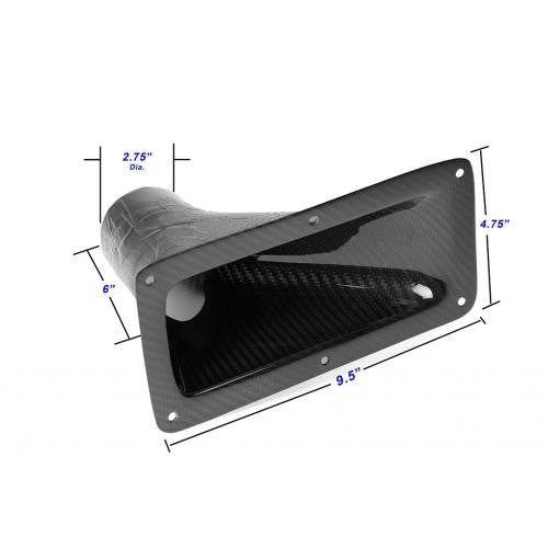APR Carbon Fiber Universal Air Duct 9.25" x 4.75" (single pc)