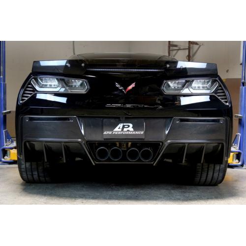 APR Carbon Fiber 2014-2019 Chevy Corvette C7 Z06 (without Undertray) Rear Diffuser Version II