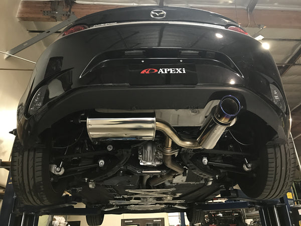 APEXi N1-X Evolution Extreme Muffler 2016+ Mazda Miata (Titanium Tip) Rear Section