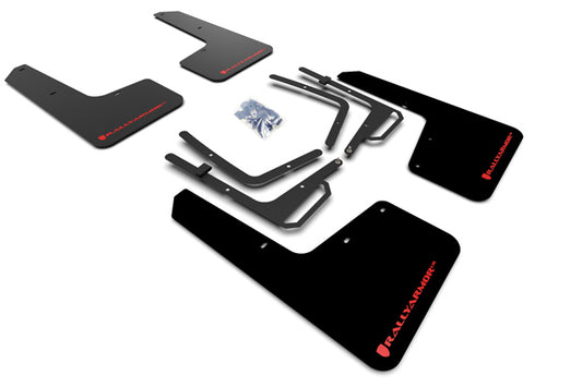 Rally Armor 2017-19 Ford Raptor Black UR Mud Flap Red Logo
