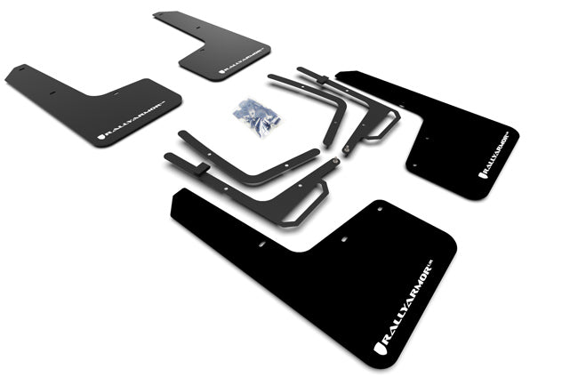 Rally Armor 2017-19 Ford Raptor Black UR Mud Flap White Logo