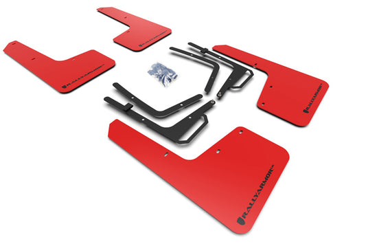 Rally Armor 2017-19 Ford Raptor Red UR Mud Flap Black Logo