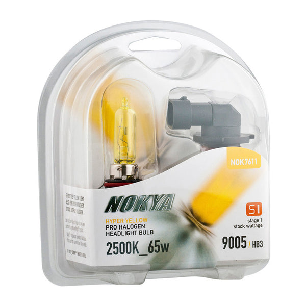 Nokya Hyper Yellow 2500K Stage 1 Halogen Bulb 9005 / HB3 65W
