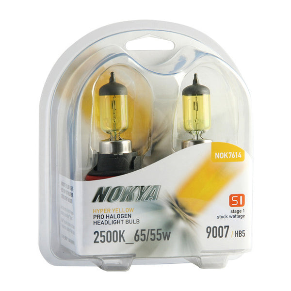 Nokya Hyper Yellow 2500K Stage 1 Halogen Bulb 9007 / HB5 65/55W