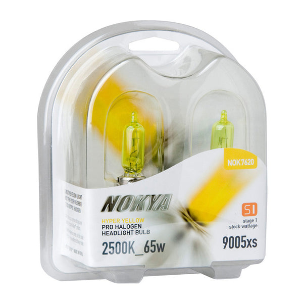 Nokya Hyper Yellow 2500K Stage 1 Halogen Bulb 9005xs 65W