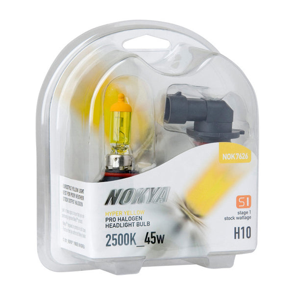 Nokya Hyper Yellow 2500K Stage 1 Halogen Bulb H10 45W