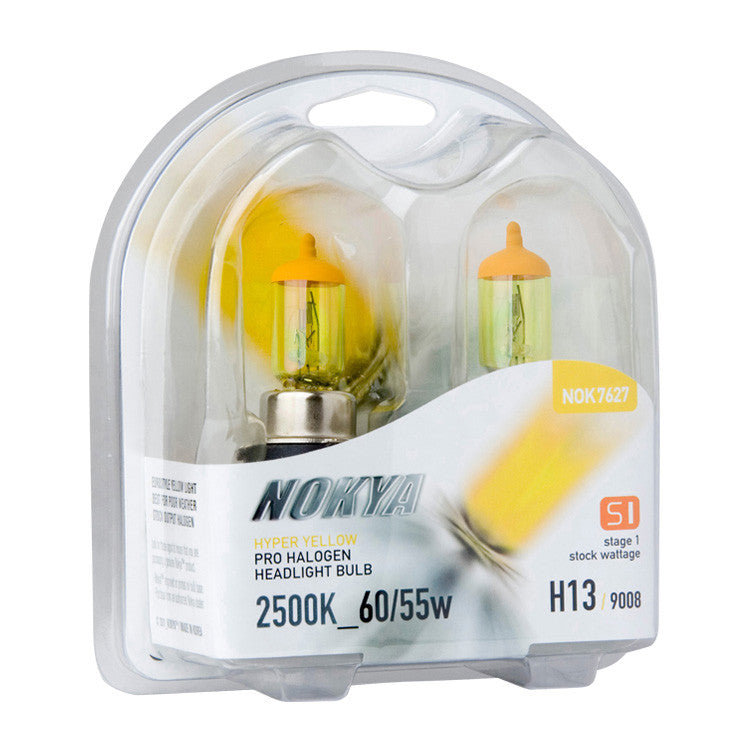 Nokya Hyper Yellow 2500K Stage 1 Halogen Bulb H13 / 9008 60/55W