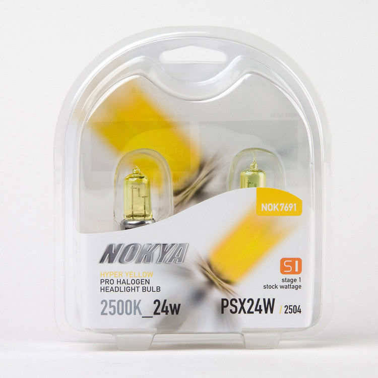 Nokya Hyper Yellow 2500K Stage 1 Halogen Bulb PSX24W / 2504 24W