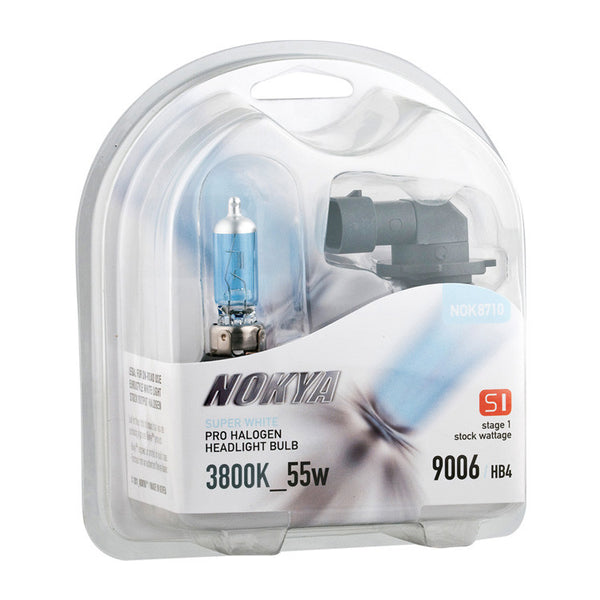 Nokya DOT Super White 3800K Stage 1 Halogen Bulb 9006 / HB4 55W