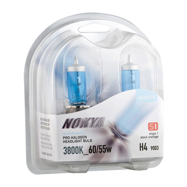 Nokya DOT Super White 3800K Stage 1 Halogen Bulb 9003 / H4 / HB2 60/55W