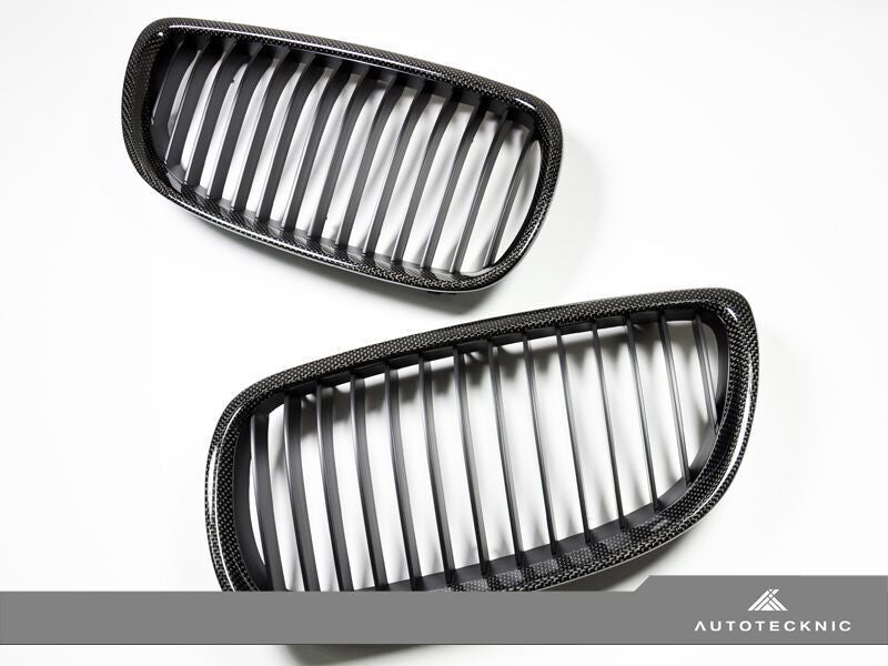 AutoTecknic Replacement Carbon Fiber Front Grilles BMW E92/ E93 3-Series Coupe/ Cabrio (including E9X M3)