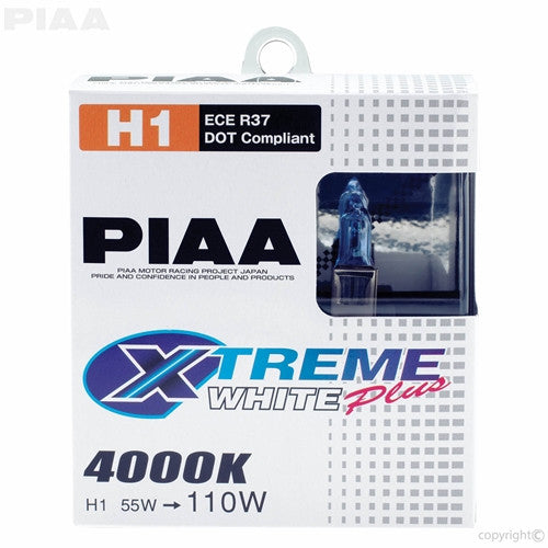 PIAA XTreme White Plus Twin Pack Halogen Bulb H1 55W