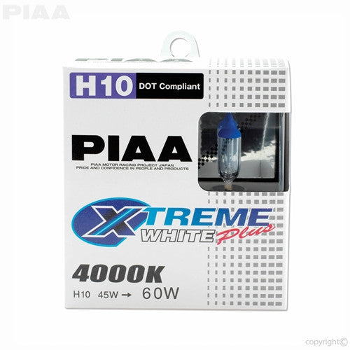 PIAA XTreme White Plus Twin Pack Halogen Bulb H10 45W