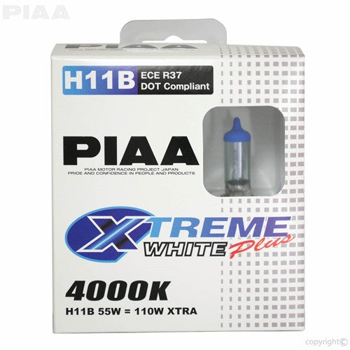 PIAA XTreme White Plus Twin Pack Halogen Bulb H11B 55W