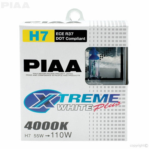 PIAA XTreme White Plus Twin Pack Halogen Bulb H7 55W