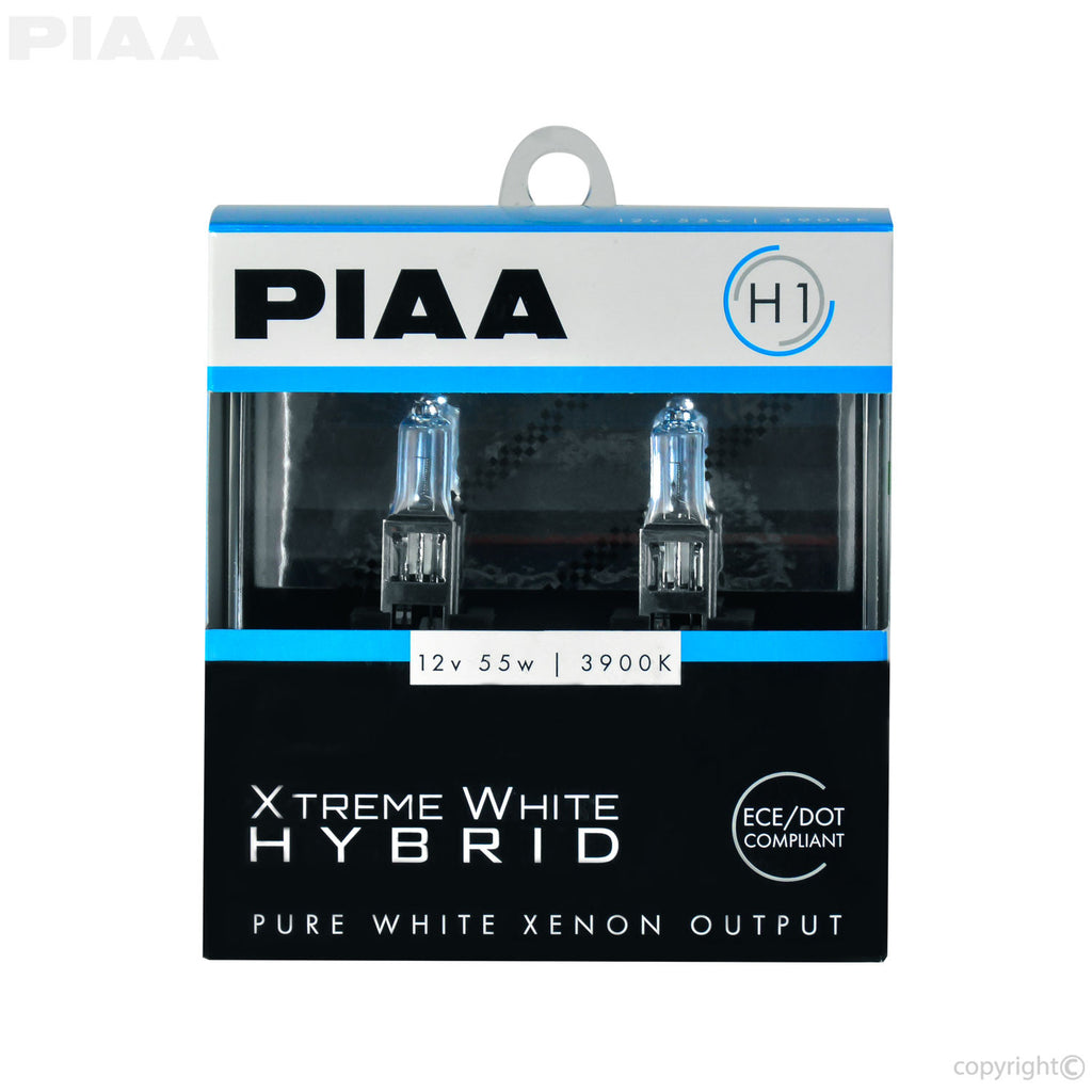 PIAA Xtreme White Hybrid Twin Pack Halogen Bulbs H1 55 Watts