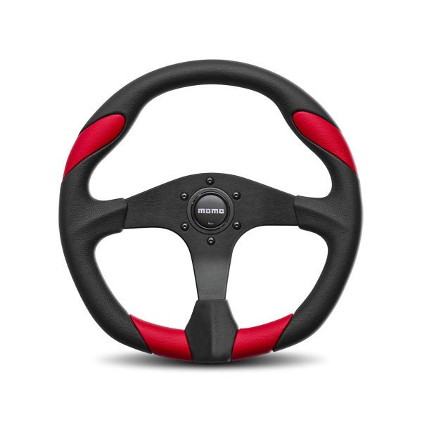 Momo Quark Black/Red Steering Wheel 350mm