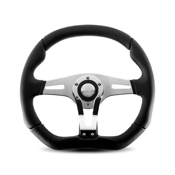 Momo Trek R Black With Chrome Steering Wheel 350mm
